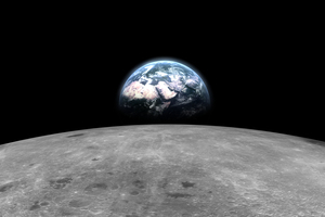 罕見畫面：在月球背面看地球緩緩升起
