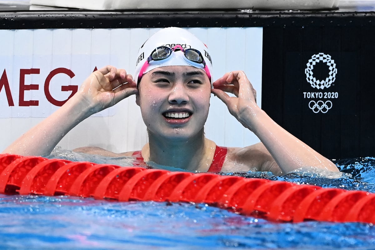 23歲的徐州姑娘張雨霏獲得2金2銀，取得了中國選手在單屆奧運會上的個人最佳成績。（ATTILA KISBENEDEK/AFP via Getty Images）