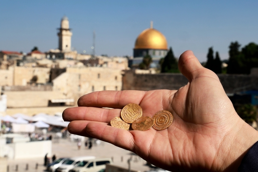 以色列出土四枚千年金幣 完美詮釋動盪歷史