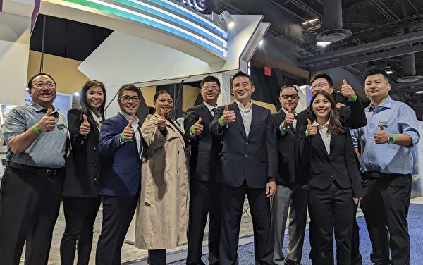 2022年5月9日，來自台灣的飛宏科技團隊，參加位於長灘會議中心舉辦的潔能車博覽會（Advanced Clean Transportation EXPO，簡稱ACT EXPO）。（徐綉惠／大紀元）