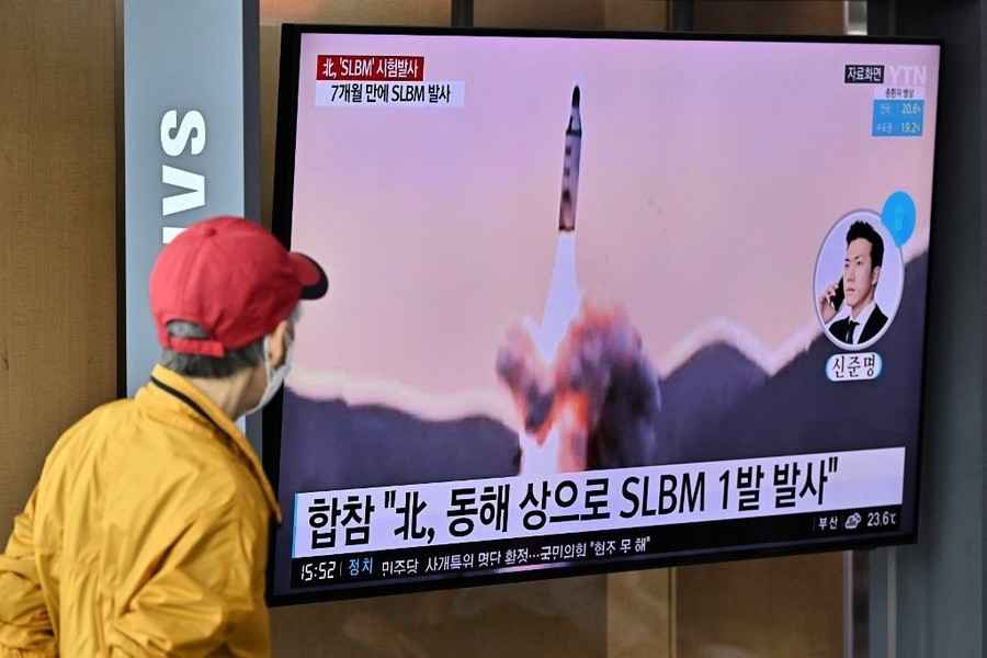 北韓再試射 疑似潛射彈道導彈