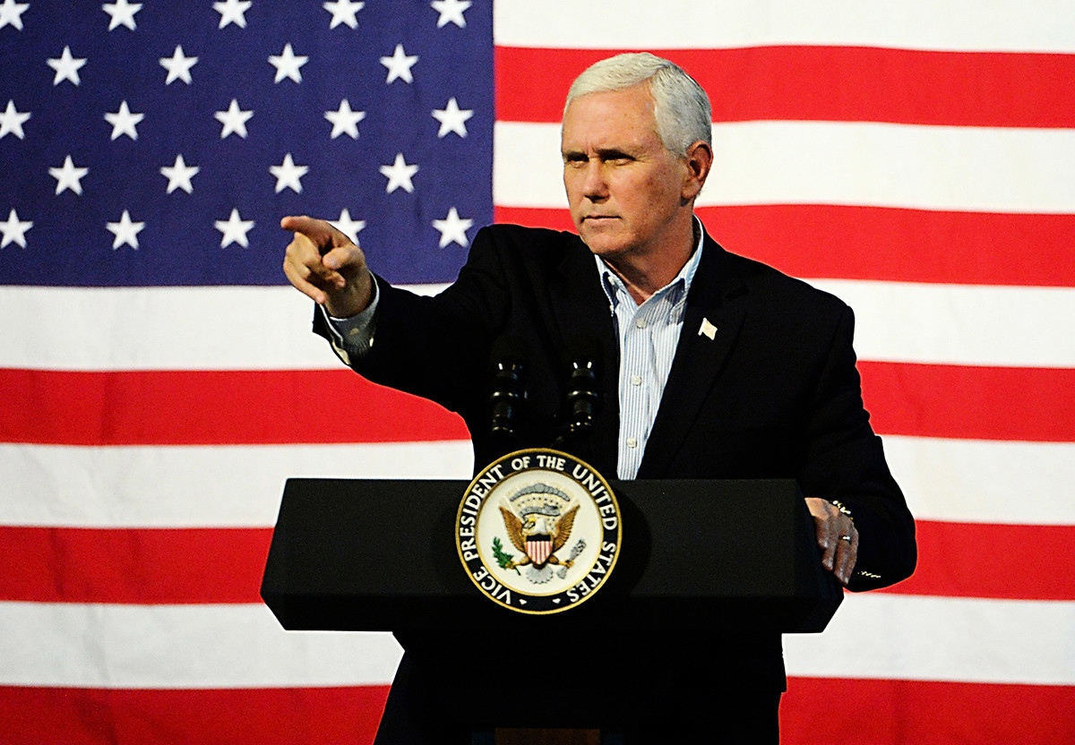 知情人士透露，美國副總統邁克‧彭斯（Mike Pence，如圖）準備就六四事件三十周年發表演講，抨擊中共人權記錄。(Sara D. Davis/Getty Images)