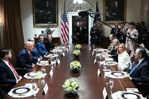 特朗普會梅洛尼 承諾和歐盟達公平貿易協議