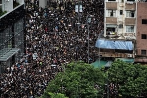 【8.3反送中組圖2】港人「旺角再遊行」擠爆街道
