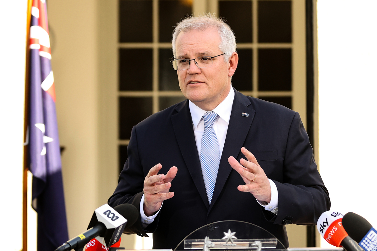澳洲總理莫里森。資料照。（Brendon Thorne/Getty Images）