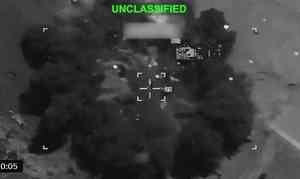 美軍發布伊朗無人機設施遭空襲前後對比照