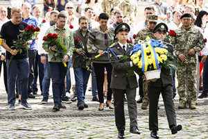 【圖輯】烏克蘭獨立日 利沃夫舉行紀念儀式