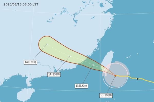 料颱風楊柳中午登陸台東 專家籲慎防雨災