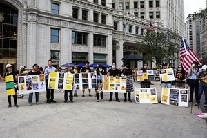 芝加哥港人集會 聲援香港 支持自由民主
