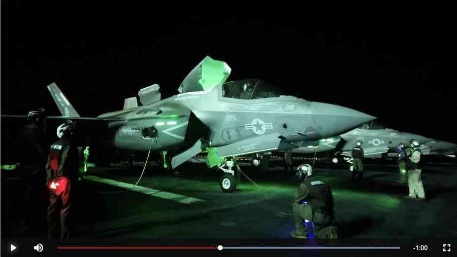 影片：F-35B戰機從兩棲艦起飛 空襲伊朗