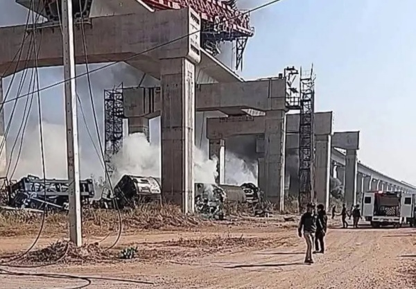 泰國在建鐵路事故已致32死 現場片段曝光