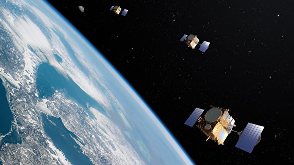 地球軌道上的衛星示意圖。（Shutterstock）