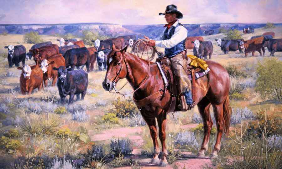 【圖輯】美國牛仔藝術家用油畫展現西部風光