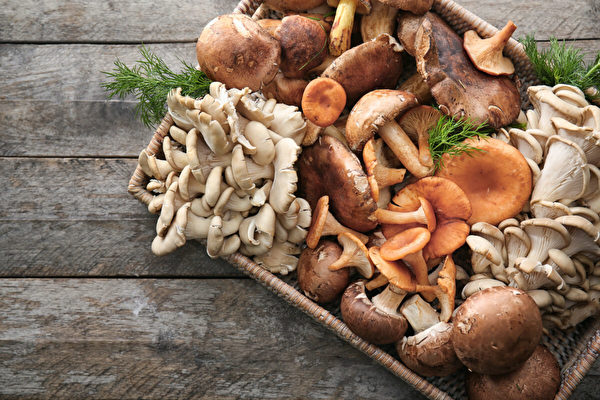 人們常吃的菇類，具有增強免疫系統的特性。（Shutterstock）