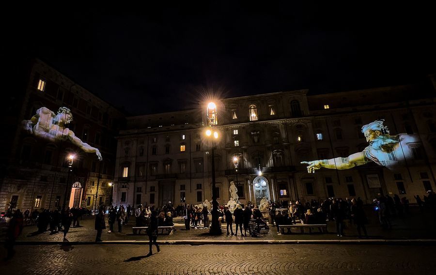 羅馬街頭Light Show展現文藝復興時期作品（多圖）