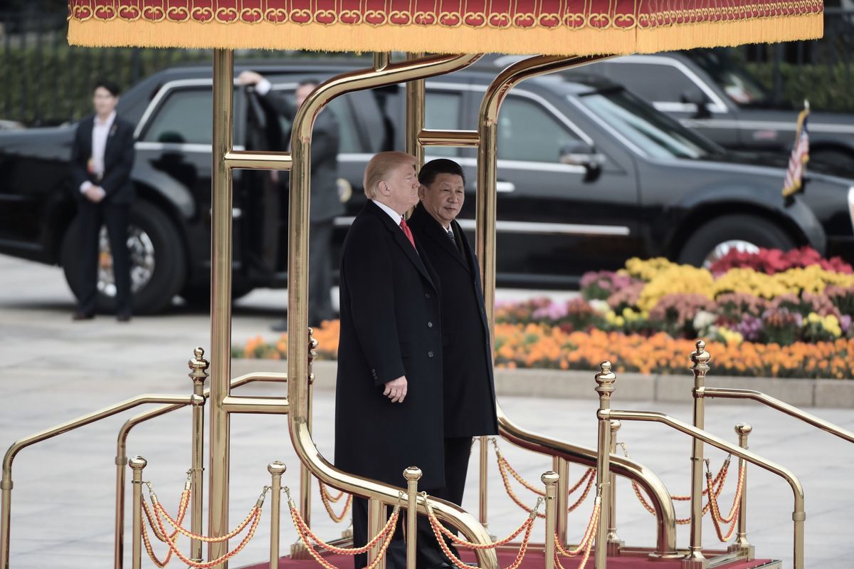 圖為美國總統特朗普和中國國家主席習近平。資料照。（Getty Images）