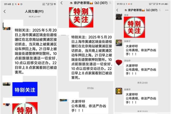 上海女子進京上訪遭截訪 關黑監獄次日死亡