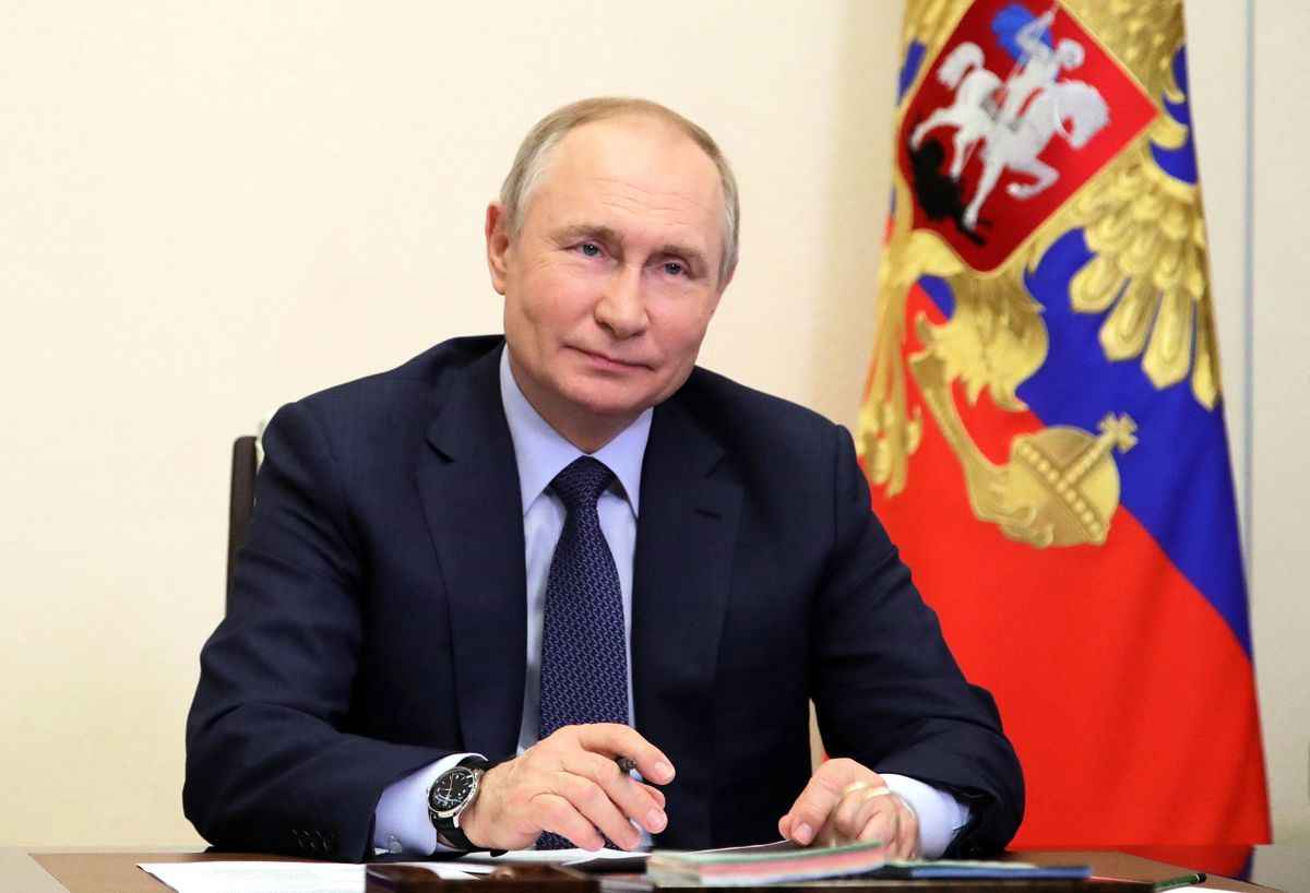 俄羅斯總統弗拉基米爾‧普京（Vladimir Putin）周四（2022年3月31日）表示，他已簽署一項法令，規定外國買家必須從4月1日起以盧布購買俄羅斯天然氣，如果不使用盧布支付，合同將被終止。（Mikhail KLIMENTYEV/SPUTNIK/AFP）