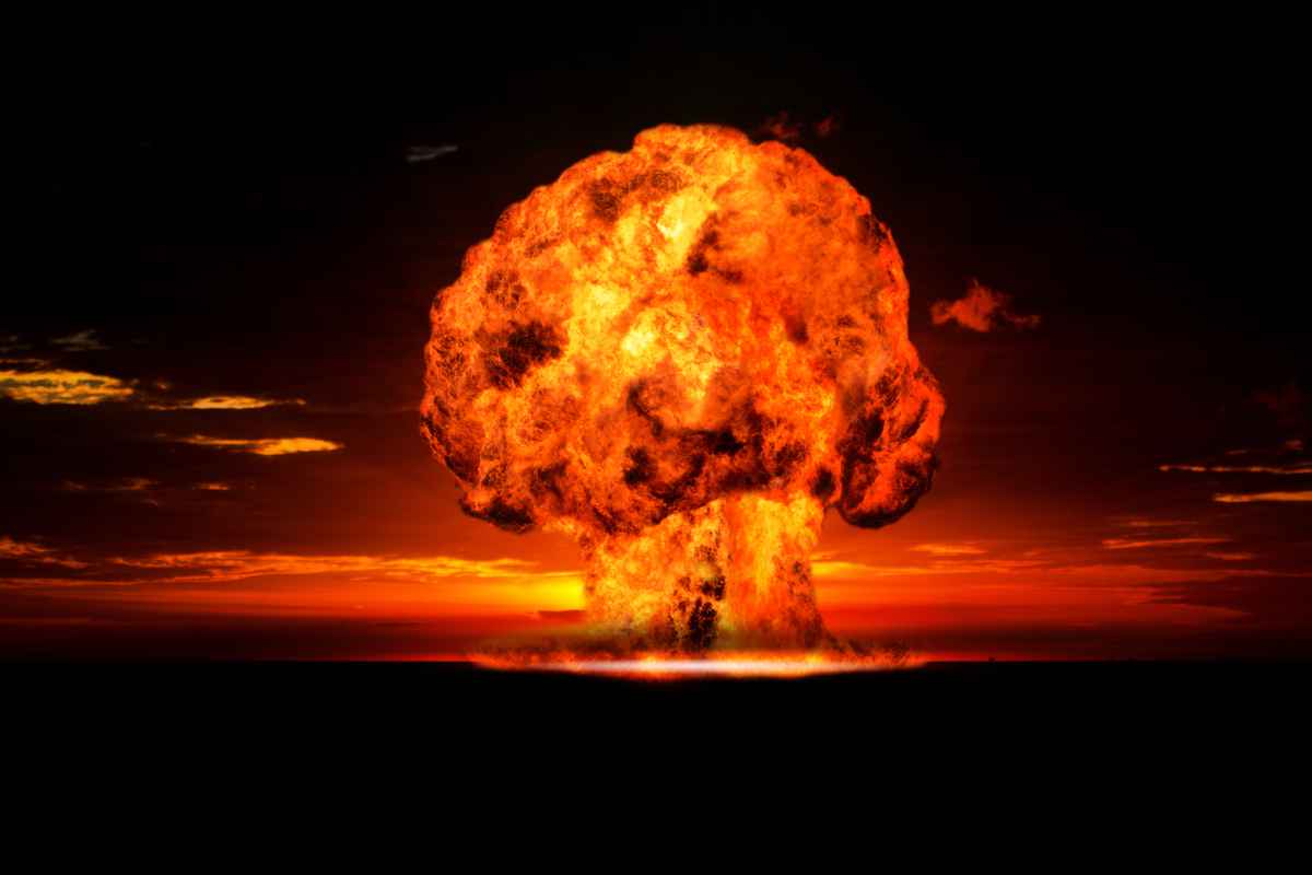 圖為核爆的示意圖。（Shutterstock）