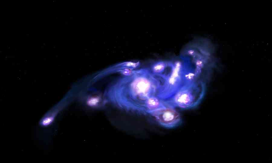 天文學家發現宇宙初期奇特星系 像「葡萄串」