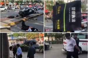 山東小車撞車站乘客 八人傷亡 警方禁拍照