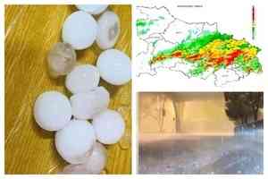 湖北遭狂風暴雨冰雹襲擊 武漢現十三級大風