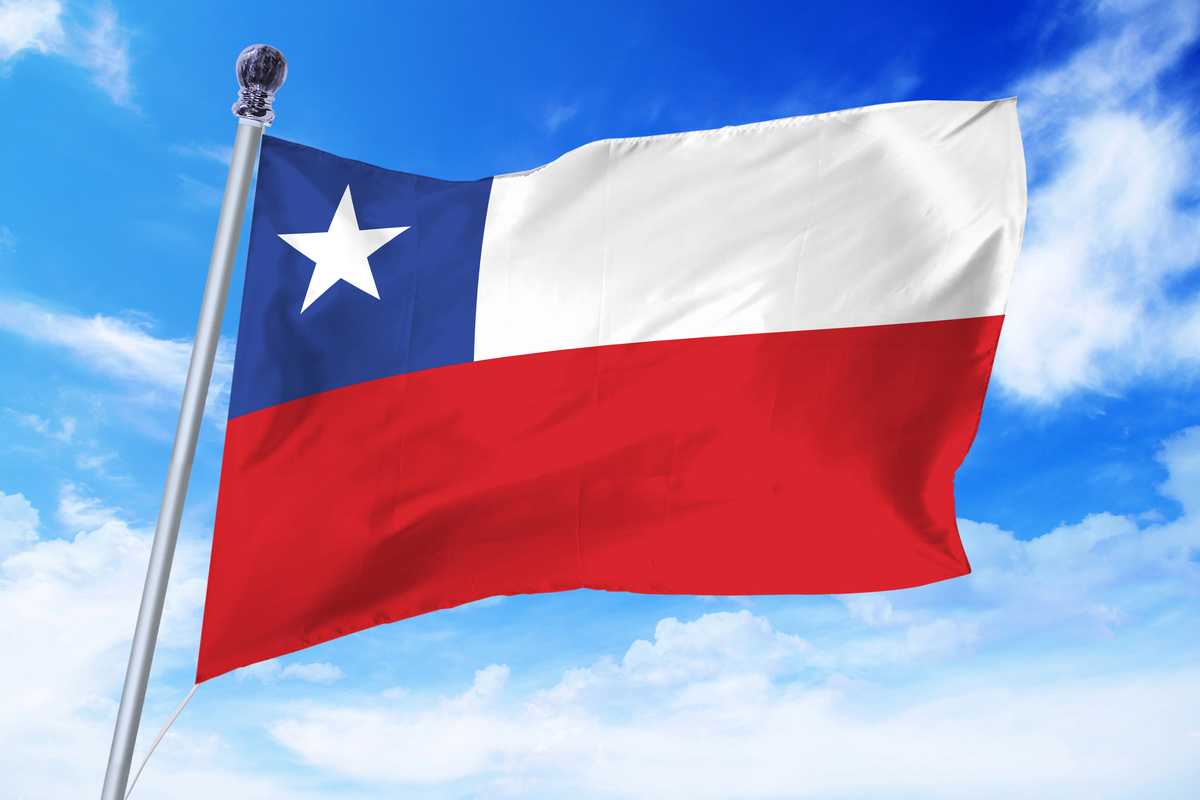 智利國旗。（shutterstock）