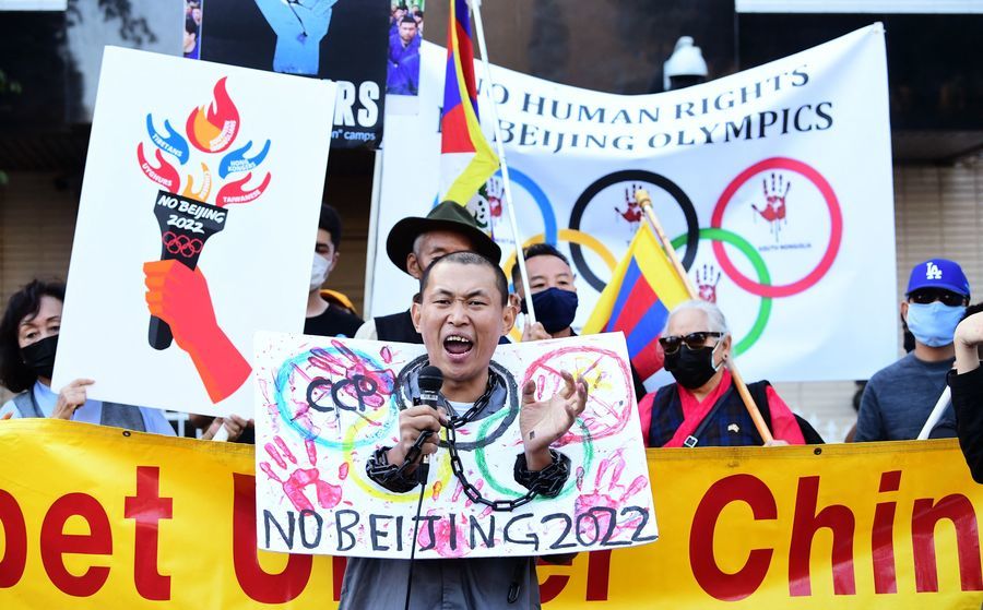 人權團體洛杉磯集會 抵制北京冬奧（多圖）