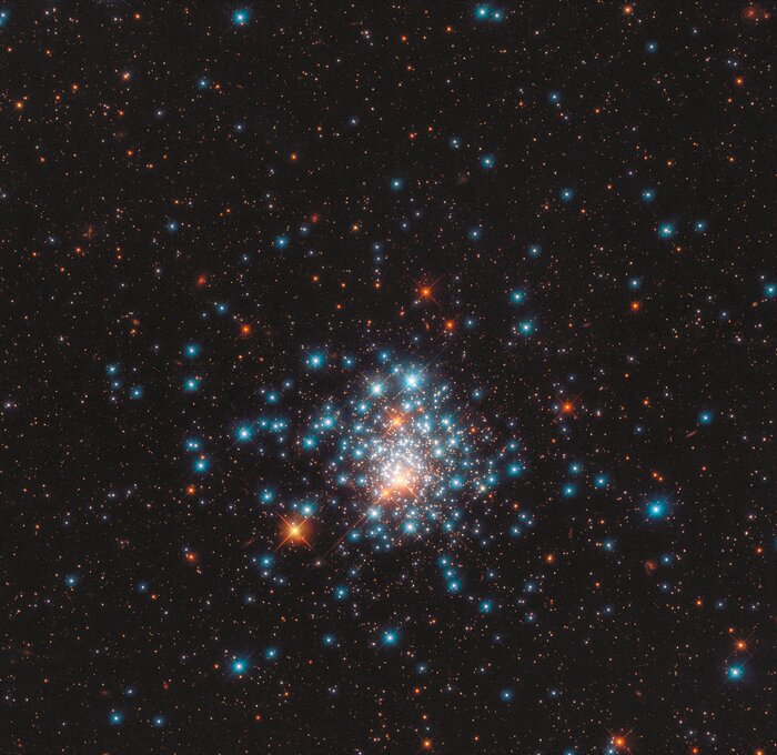 2020年9月7日發佈的星團NGC 1805，由美國太空總署／歐空局哈勃太空望遠鏡拍攝。（Credit:ESA/Hubble & NASA, J. Kalirai）