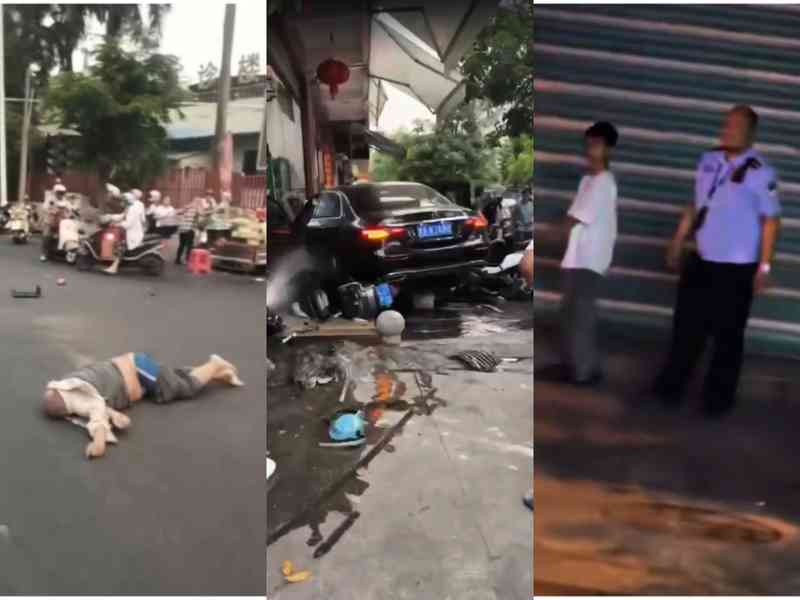 網傳海南男孩駕平治一路亂撞 造成至少3亡