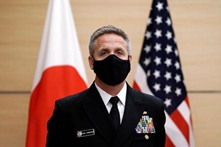 美國前印太司令部司令菲利普‧戴維斯。圖為2020 年10月22日前往日本拜訪。資料照。（EUGENE HOSHIKO/POOL/AFP via Getty Images）