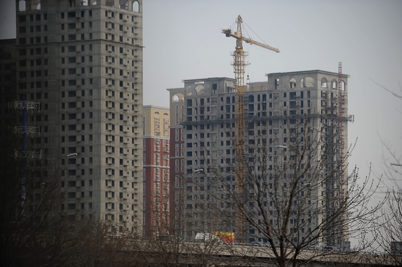 中國樓市示意圖。（AFP/WANG ZHAO）