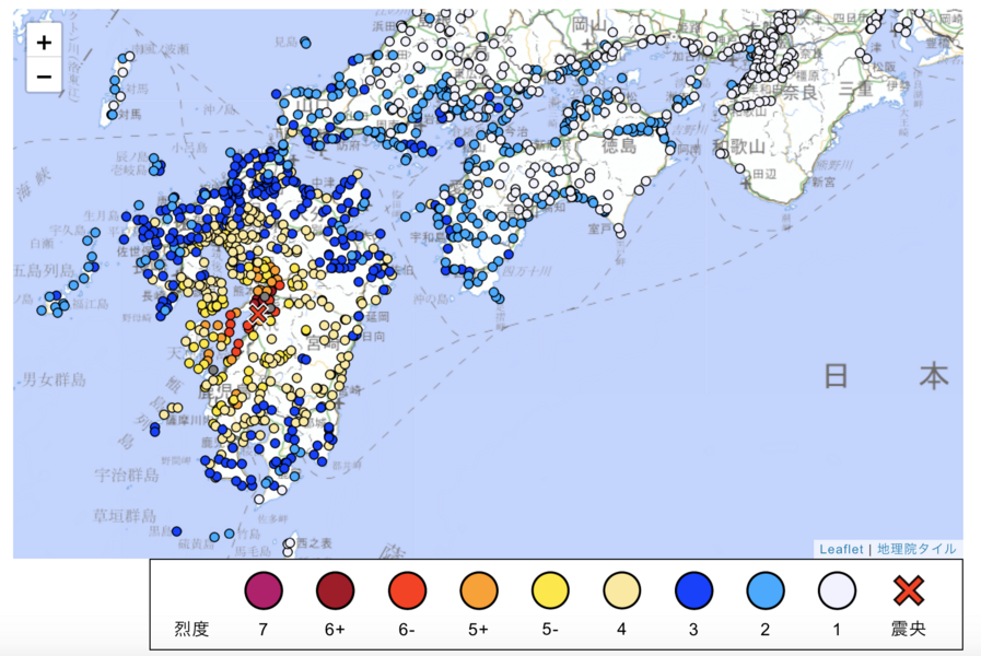 日本熊本強震 江浙滬多地網民稱有震感