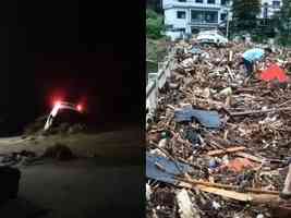 河南兩景區強降雨引發山洪 至少2死 多人被困