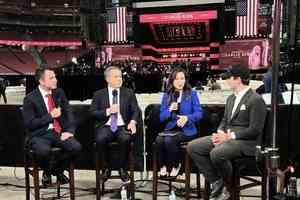 柯克追悼會 新唐人《大紀元》受邀在VIP區採訪