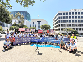 資深民運人士被關泰國移民監 華人洛城抗議