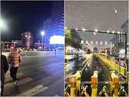 中共防民眾聚集跨年 各地大批警察巡邏