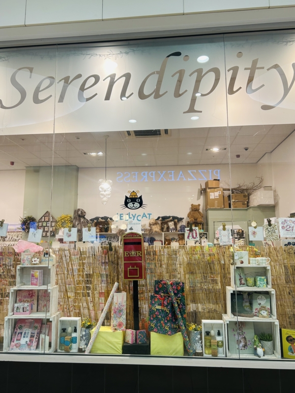 (貼有Jellycat 品牌LOGO的店舖櫥窗 – 圖片由作者提供)