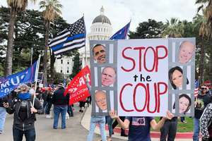 民眾加州首府沙加緬度集會 抗議選舉舞弊
