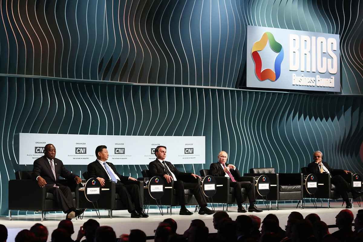 2019年11月13日和14日，第11屆金磚國家峰會在巴西舉行。（Sergio LIMA/AFP）