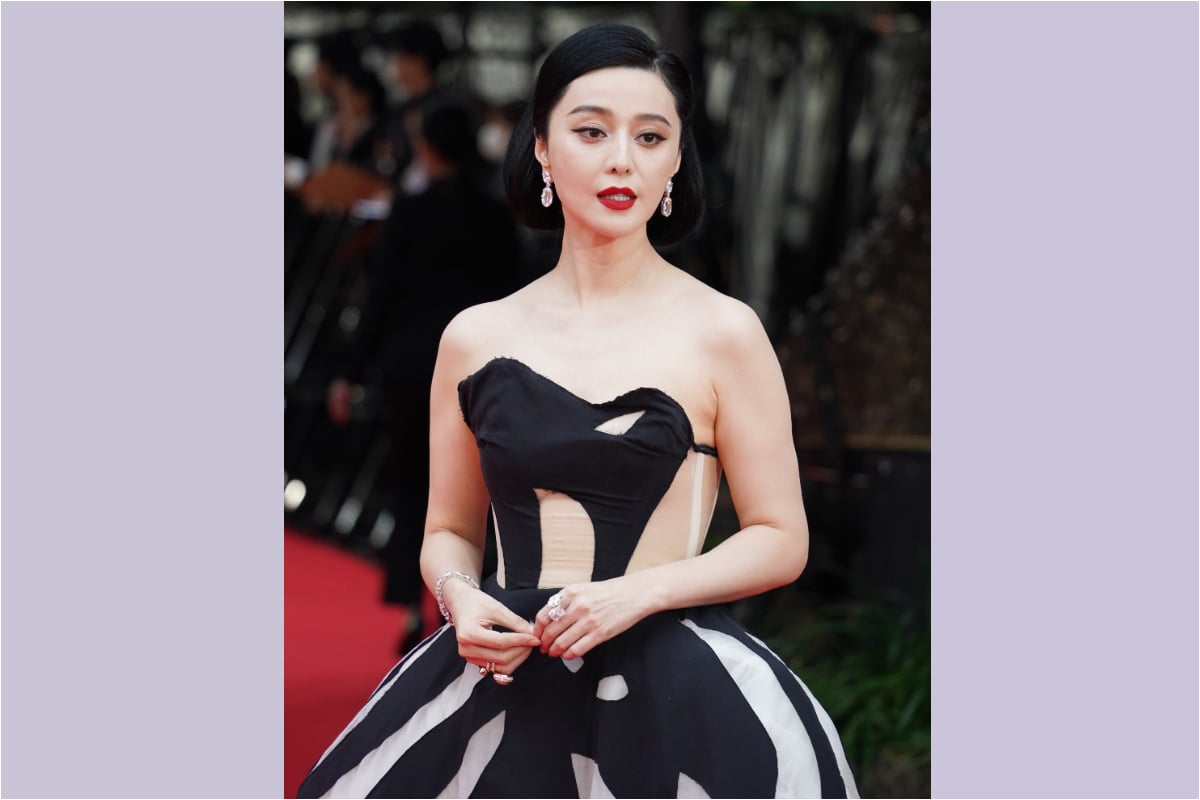 范冰冰10月27日在第38屆東京國際電影節上走紅地氈。(Christopher Jue/Getty Images)