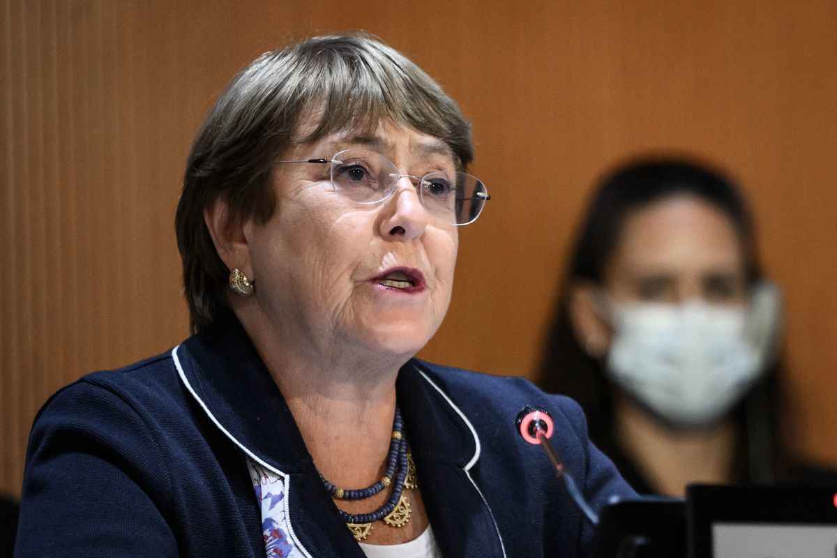 2022年5月23日，聯合國人權事務高級專員米歇爾·巴切萊特（Michelle Bachelet）將訪問中國，然而，外界擔心本次訪問可能難以核實中國的人權現況。（FABRICE COFFRINI/Getty Image）