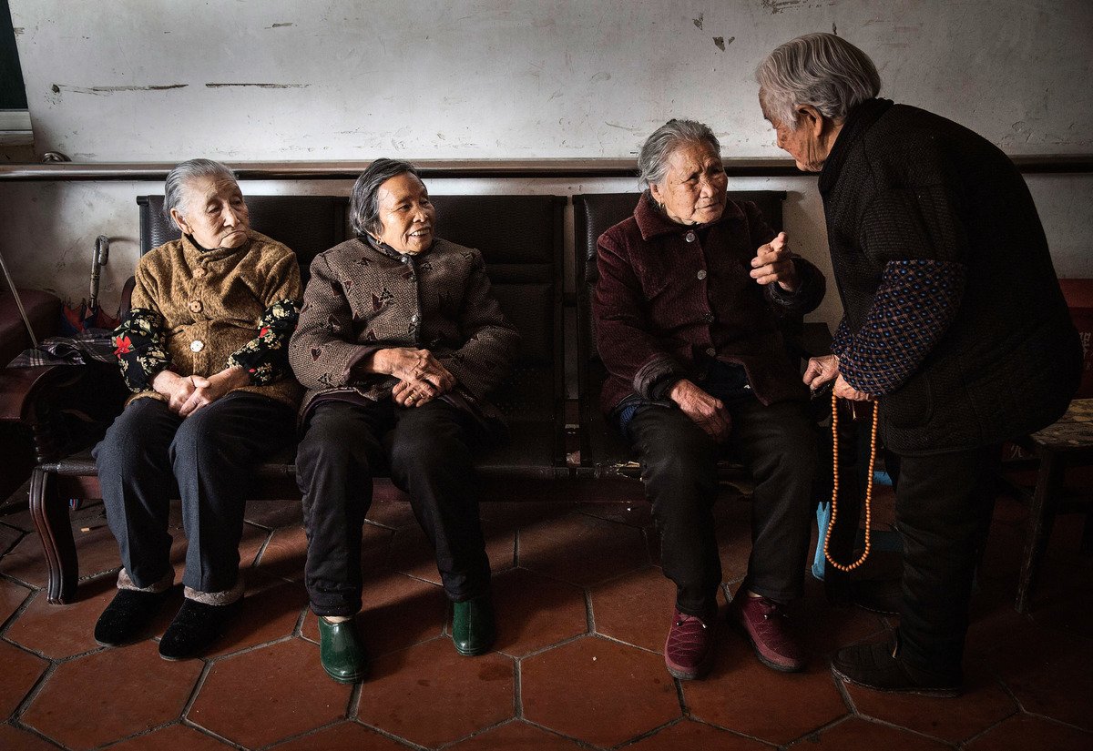 圖為中國老年居民，資料照。（Kevin Frayer/Getty Images）