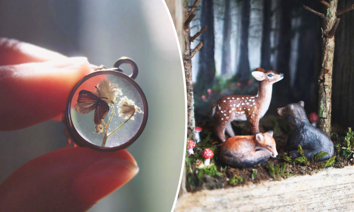 加州藝術家亞歷克西斯用微型野生動物場景編織童話般的神奇世界。（亞歷克西斯‧薩沃普洛斯提供）