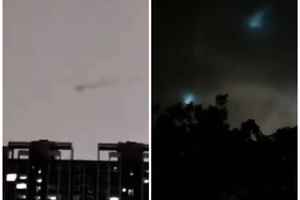 西安雷雨夜再現龍形不明飛行物 有人聽到聲音