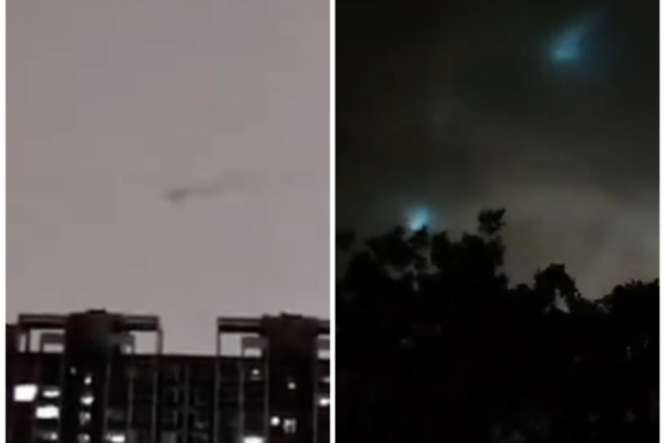 西安雷雨夜再現龍形不明飛行物 有人聽到聲音
