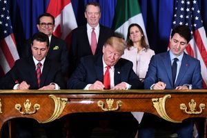 G20峰會上 特朗普和加墨首腦簽署新自貿協定
