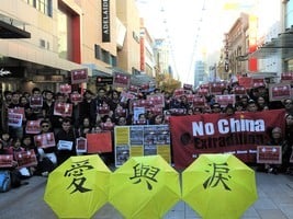 澳洲阿德萊德集會聲援香港「反送中」