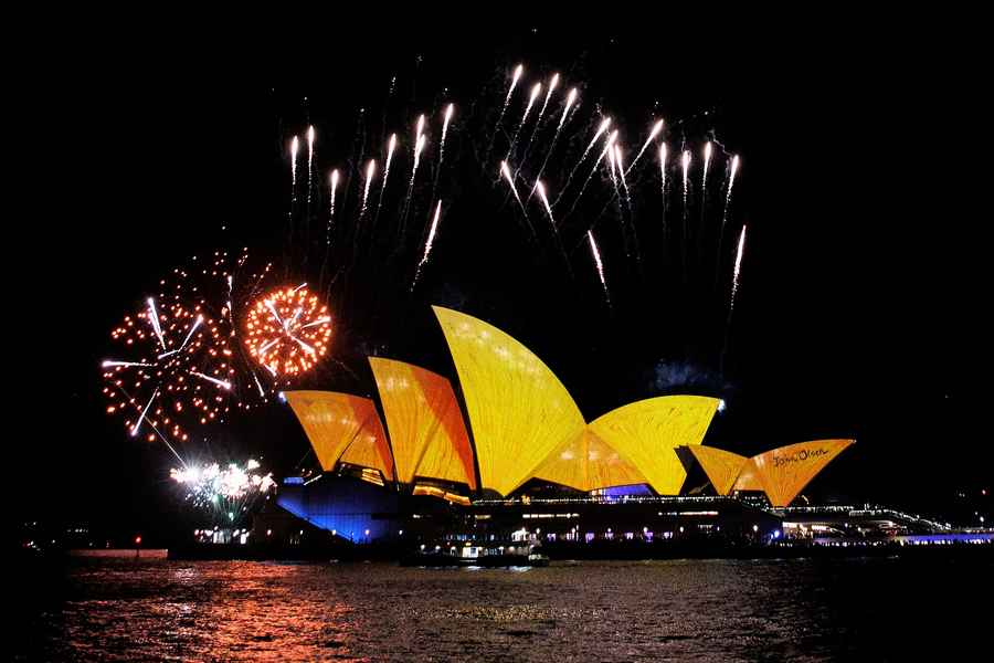 一年一度「Vivid Sydney」為悉尼夜空晝上創意燈光效果（多圖）