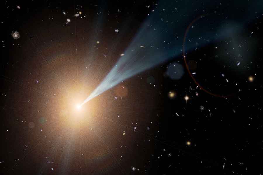 天文學家發現：數億光年外黑洞噴流轉向地球
